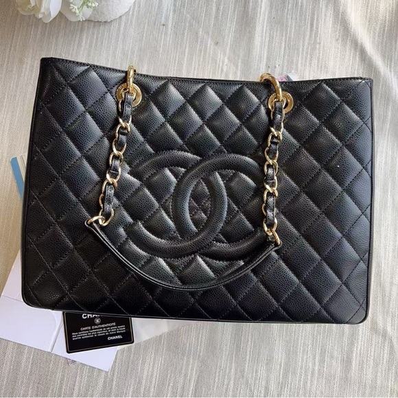 Chanel GST Caviar Tote Gold Chain Bag - Picture 1 of 8